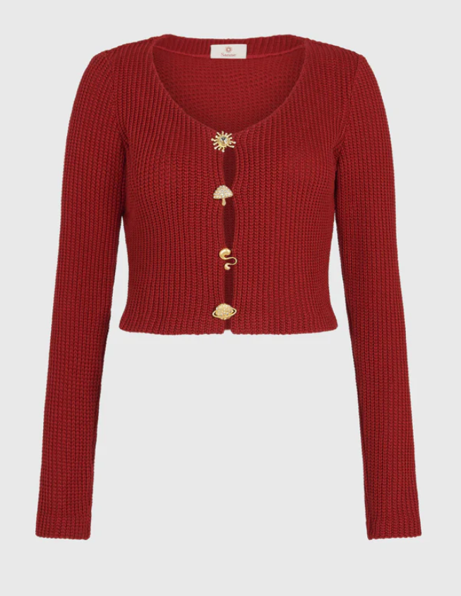 [123qwe] Cherry Luxe Knit Cardigan (UK6)