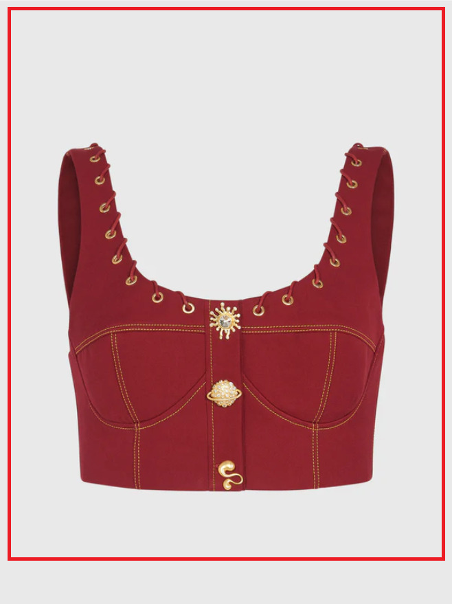 [IR1] Cherry Quantum Bralette (UK6, Red)